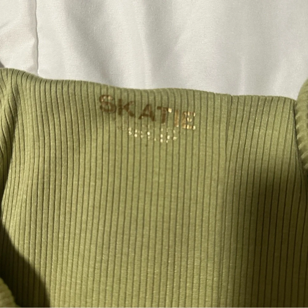 Skatie Olive Ribbed Mini Dress - Picture 3 of 4